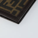 FENDI Zucca Canvas Wallet Black Brown Auth am10042V-11