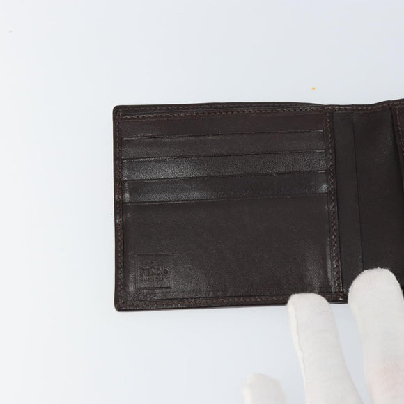 FENDI Zucca Canvas Wallet Black Brown Auth am10042V