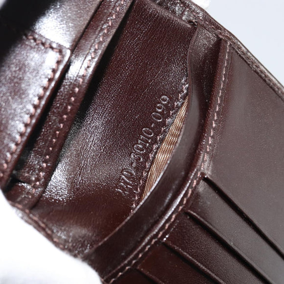 FENDI Zucca Canvas Wallet Black Brown Auth am10042V