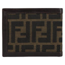 FENDI Zucca Canvas Wallet Black Brown Auth am10042V-3