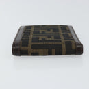 FENDI Zucca Canvas Wallet Black Brown Auth am10042V-5