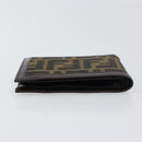 FENDI Zucca Canvas Wallet Black Brown Auth am10042V-6