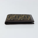 FENDI Zucca Canvas Wallet Black Brown Auth am10042V-7
