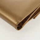 Salvatore Ferragamo Gancini Wallet Leather Gold Auth am10043V-16