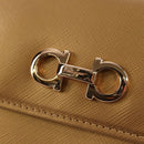 Salvatore Ferragamo Gancini Wallet Leather Gold Auth am10043V-17