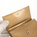 Salvatore Ferragamo Gancini Wallet Leather Gold Auth am10043V-18
