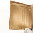 Salvatore Ferragamo Gancini Wallet Leather Gold Auth am10043V-21