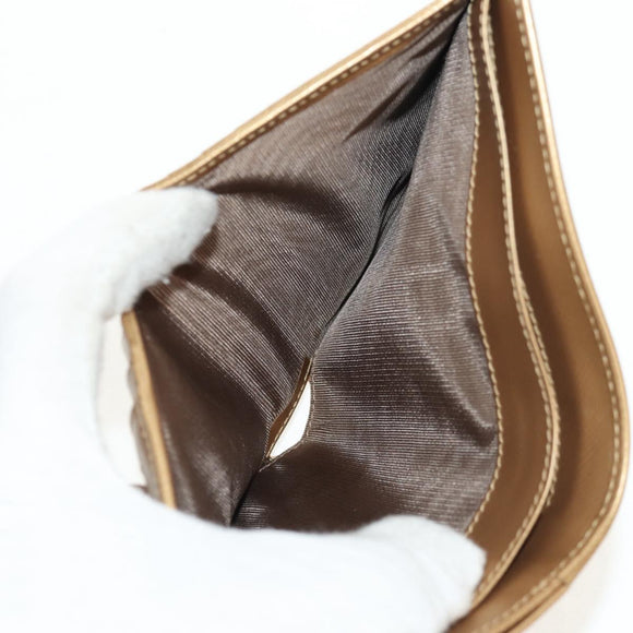 Salvatore Ferragamo Gancini Wallet Leather Gold Auth am10043V