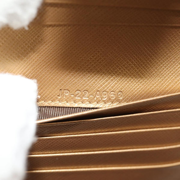 Salvatore Ferragamo Gancini Wallet Leather Gold Auth am10043V