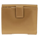 Salvatore Ferragamo Gancini Wallet Leather Gold Auth am10043V-2