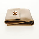 Salvatore Ferragamo Gancini Wallet Leather Gold Auth am10043V-4