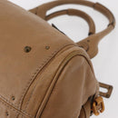 Chloe Paddington Hand Bag Leather Beige Gold Silver Auth am10046V-11