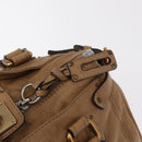 Chloe Paddington Hand Bag Leather Beige Gold Silver Auth am10046V-15