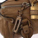Chloe Paddington Hand Bag Leather Beige Gold Silver Auth am10046V-16
