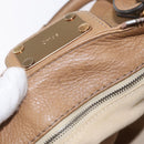 Chloe Paddington Hand Bag Leather Beige Gold Silver Auth am10046V-18