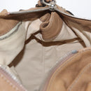 Chloe Paddington Hand Bag Leather Beige Gold Silver Auth am10046V-20