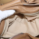 Chloe Paddington Hand Bag Leather Beige Gold Silver Auth am10046V-23