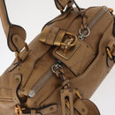 Chloe Paddington Hand Bag Leather Beige Gold Silver Auth am10046V-6