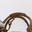 Chloe Paddington Hand Bag Leather Beige Gold Silver Auth am10046V-8