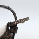 FENDI Zucca Canvas Mamma Baguette Shoulder Bag Black Brown Auth am10048V-10