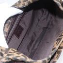FENDI Zucca Canvas Mamma Baguette Shoulder Bag Black Brown Auth am10048V-11