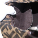 FENDI Zucca Canvas Mamma Baguette Shoulder Bag Black Brown Auth am10048V-21