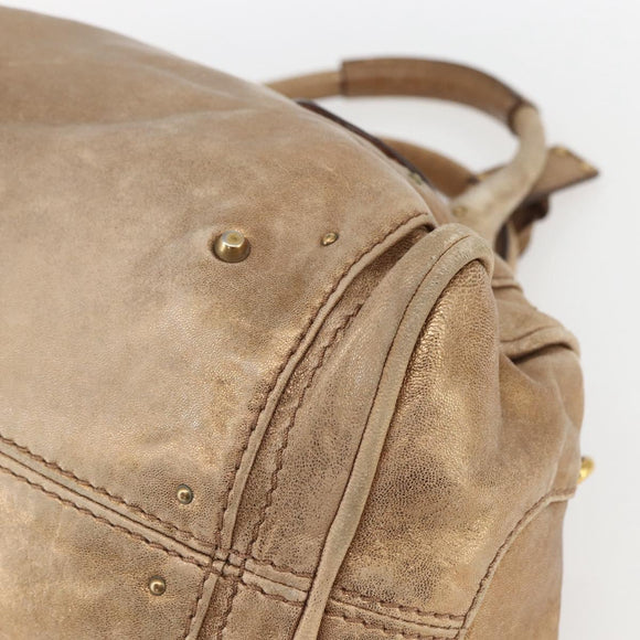 Chloe Paddington Hand Bag Leather Gold Auth am10050V