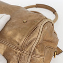 Chloe Paddington Hand Bag Leather Gold Auth am10050V-12
