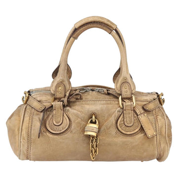 Chloe Paddington Hand Bag Leather Gold Auth am10050V - 0