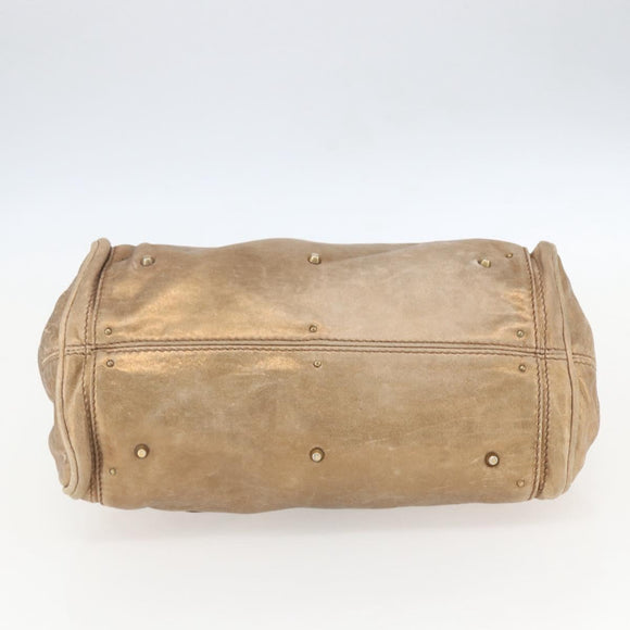 Chloe Paddington Hand Bag Leather Gold Auth am10050V