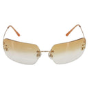 CHANEL Sunglasses metal Gold Tone CC Auth am10051V-2