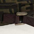FENDI Zucca Canvas Shoulder Bag Black Brown Auth am10053-9