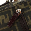 FENDI Zucca Canvas Shoulder Bag Black Brown Auth am10053-20