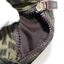 FENDI Zucca Canvas Shoulder Bag Black Brown Auth am10053-21