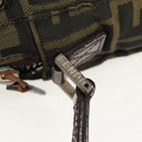 FENDI Zucca Canvas Shoulder Bag Black Brown Auth am10053-22