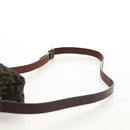 FENDI Zucca Canvas Shoulder Bag Black Brown Auth am10053-14