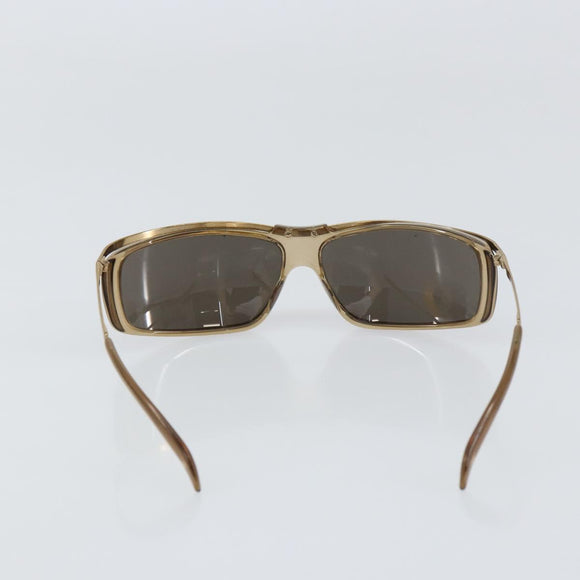 GUCCI Sunglasses metal Brown Auth am10055