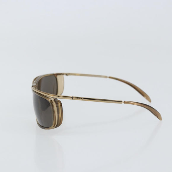 GUCCI Sunglasses metal Brown Auth am10055