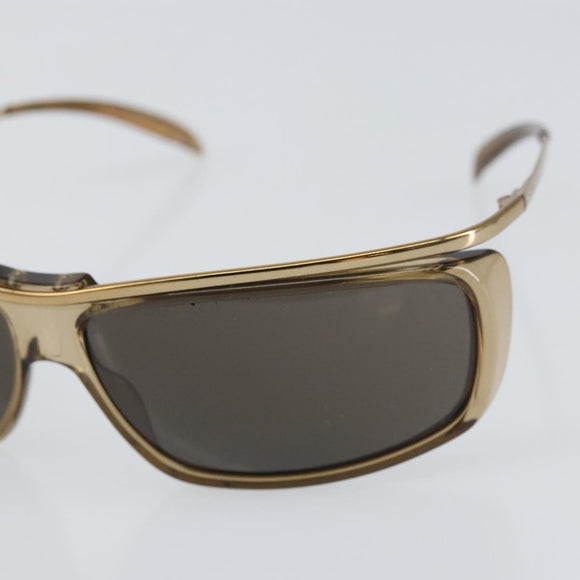 GUCCI Sunglasses metal Brown Auth am10055
