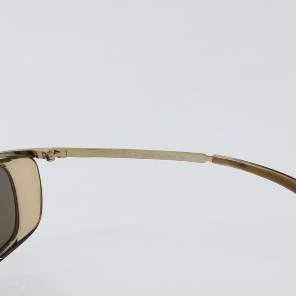GUCCI Sunglasses metal Brown Auth am10055