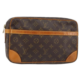 LOUIS VUITTON Monogram Compiegne 28 Clutch Bag M51845 LV Auth am10056