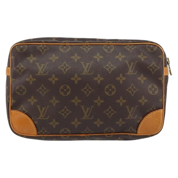 LOUIS VUITTON Monogram Compiegne 28 Clutch Bag M51845 LV Auth am10056