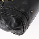 Chloe Paddington Hand Bag Leather Black Gold Silver Auth am10059-12