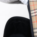 BURBERRY Nova Check Vanity Hand Bag Canvas Beige Gold Auth am10060V-19