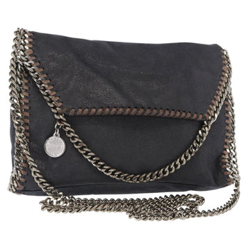 Stella MacCartney Chain Falabella Bag polyester Navy Silver 364519 Auth am10062V