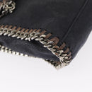 Stella MacCartney Chain Falabella Bag polyester Navy Silver 364519 Auth am10062V-10