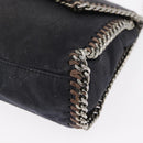 Stella MacCartney Chain Falabella Bag polyester Navy Silver 364519 Auth am10062V-11