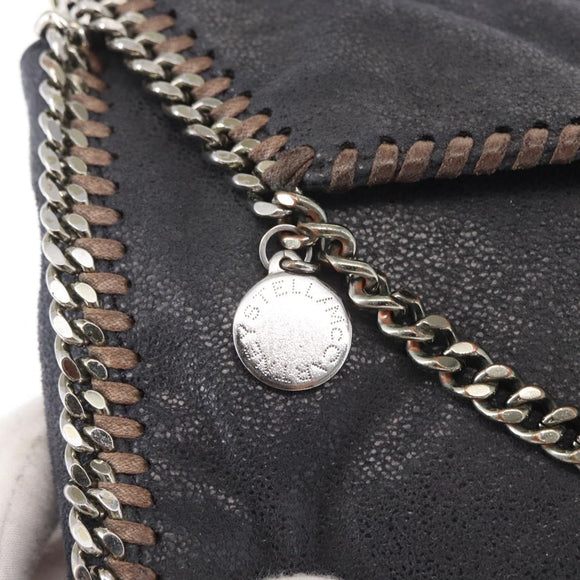 Stella MacCartney Chain Falabella Bag polyester Navy Silver 364519 Auth am10062V