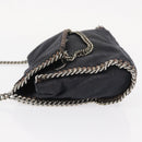 Stella MacCartney Chain Falabella Bag polyester Navy Silver 364519 Auth am10062V-5