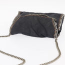 Stella MacCartney Chain Falabella Bag polyester Navy Silver 364519 Auth am10062V-6